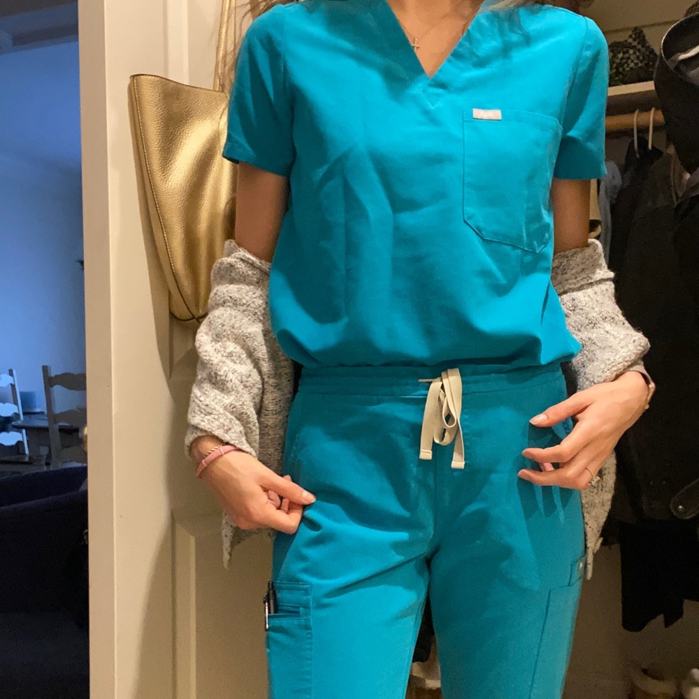 Figs teal scrub set limited edition color